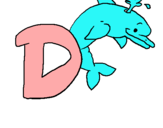 Dibuix Dofí pintat per CLARA
