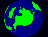 Dibuix Planeta Terra pintat per elia marin