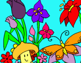 Dibuix Fauna i flora pintat per Pepi:)