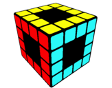 Dibuix Cub de Rubik pintat per esnupi