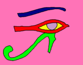 Dibuix Ull Horus pintat per ona
