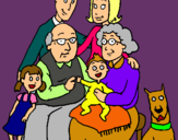 Dibuix Família pintat per claudia