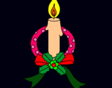 Dibuix Espelma de nadal III pintat per Aliz