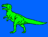 Dibuix Tiranosaurus Rex pintat per abril