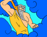 Dibuix Déu Zeus pintat per eric