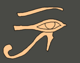 Dibuix Ull Horus pintat per adria