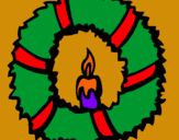 Dibuix Corona de nadal II  pintat per elia marin