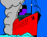 Dibuix Vaixell de vapor pintat per BOSCO FORÇUT CARTER