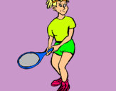 Dibuix Noia tennista pintat per Mariona