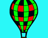 Dibuix Globus aerostàtic pintat per refer.