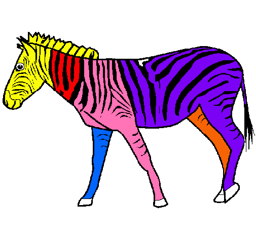 Dibuix Zebra pintat per gos extraterrestre