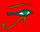 Dibuix Ull Horus pintat per Janeta