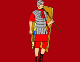 Dibuix Soldat romà  pintat per ramon