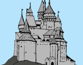 Dibuix Castell medieval pintat per gisela
