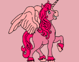 Dibuix Unicorn amb ales pintat per wicháhpi