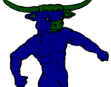 Dibuix Cap de búfal pintat per kevin