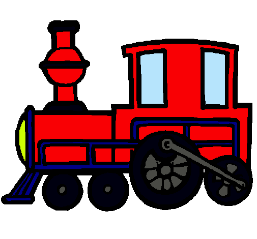 Dibuix Tren pintat per syka