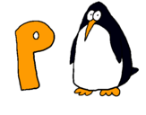 Dibuix Pingüi pintat per Teresa
