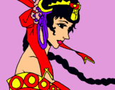 Dibuix Princesa xinesa pintat per WISSAL