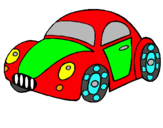 Dibuix Cotxe de joguina  pintat per cotxe