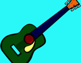 Dibuix Guitarra espanyola II pintat per JHON RENDON