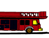 Dibuix Camió de bombers amb escala  pintat per psm
