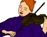 Dibuix Violinista  pintat per eloy  l  p