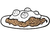 Dibuix Espaguetis amb carn pintat per ktydhutjjjjjjj