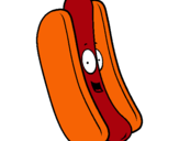 Dibuix Hot dog pintat per viva el granada