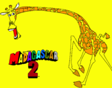 Dibuix Madagascar 2 Melman 2 pintat per ester i david