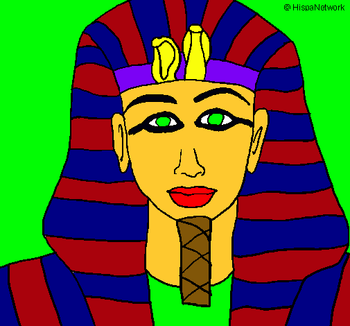 Dibuix Tutankamon pintat per bob esponja