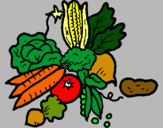 Dibuix verdures pintat per kim