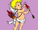 Dibuix Cupido pintat per Patrícia