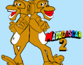 Dibuix Madagascar 2 Manson i Phil 2 pintat per ester i david