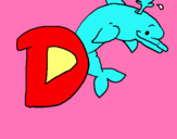 Dibuix Dofí pintat per dofins lletra