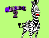 Dibuix Madagascar 2 Marty pintat per Cristina