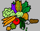 Dibuix verdures pintat per kim