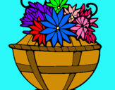 Dibuix Cistell de flors 11 pintat per COC