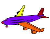 Dibuix Avió de passatgers  pintat per gcdxg