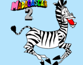Dibuix Madagascar 2 Marty pintat per ester i david f.
