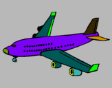 Dibuix Avió de passatgers  pintat per jaume