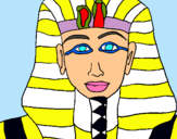 Dibuix Tutankamon pintat per JuanLuisXD