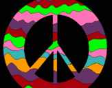 Dibuix Símbol de la pau pintat per gisela p