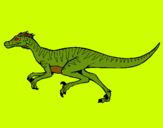 Dibuix Velociraptor  pintat per ARNAU CABALLERO