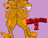 Dibuix Madagascar 2 Manson i Phil 2 pintat per ABC