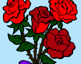 Dibuix Ram de roses pintat per julia