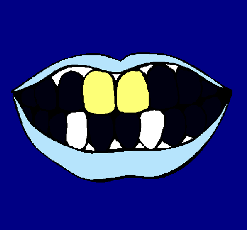 Dibuix Boca i dents pintat per laieta :)
