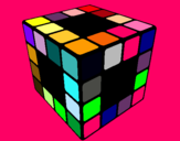 Dibuix Cub de Rubik pintat per CARLA