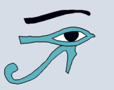 Dibuix Ull Horus pintat per ojo ejipto