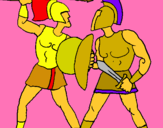 Dibuix Lluita de gladiadors pintat per bob espnja